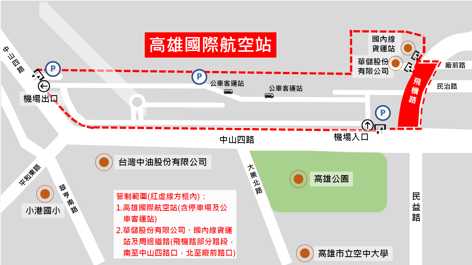 高雄國際航空站管制範圍