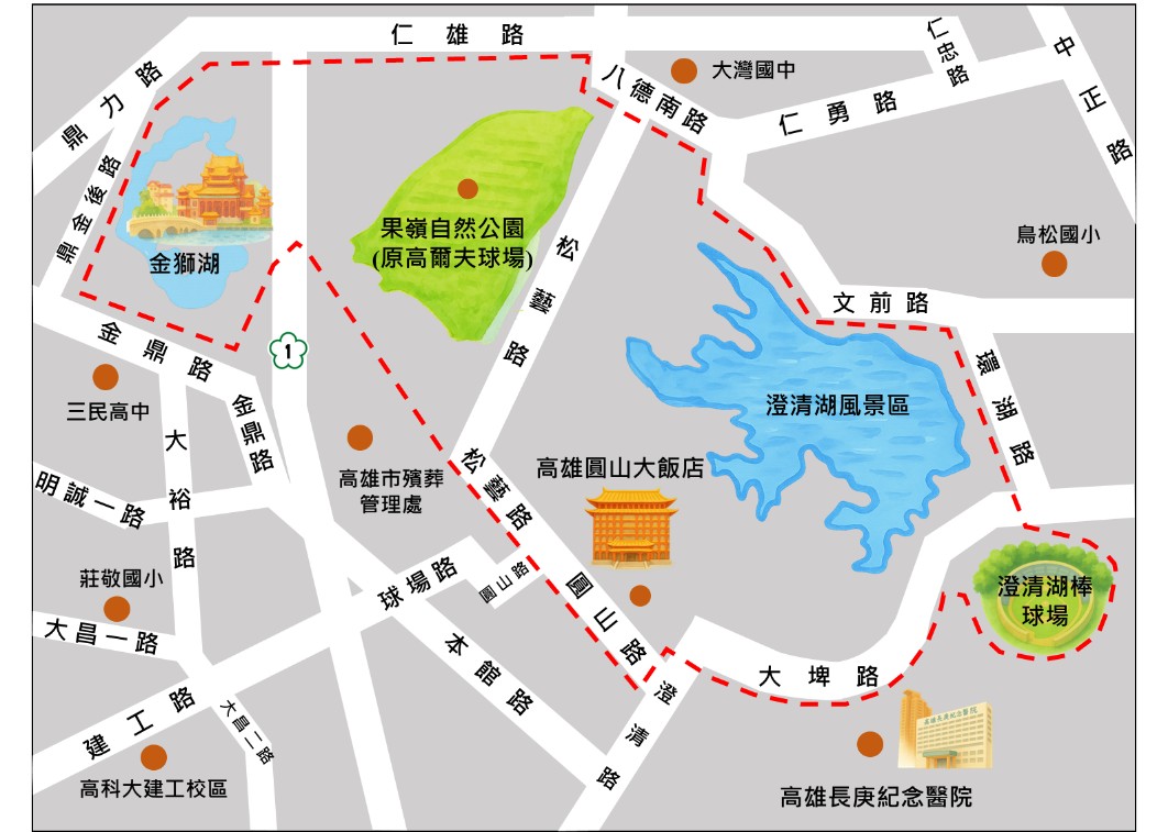 澄清湖周邊區域