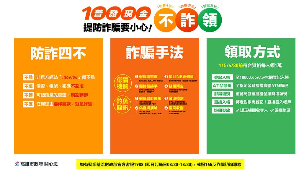 普發現金防詐宣導